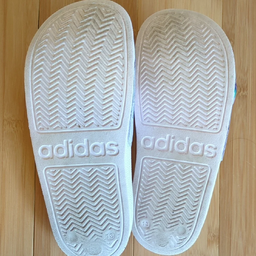 Adidas Kids Frozen Slide Sandals - White and Purple